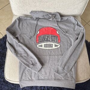 Kansas City Gray and Red Hoodie Sweater